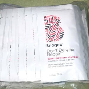LOT of 50 Briogeo Don’t Despair, Repair super moisture shampoo Sample Packets